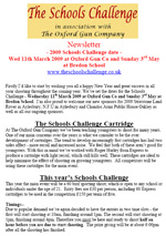 Schools Challenge Newsletter