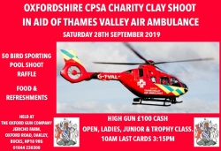 Air Ambulance Charity Shoot 28th Sept!