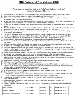 TSC Rules for 2020
